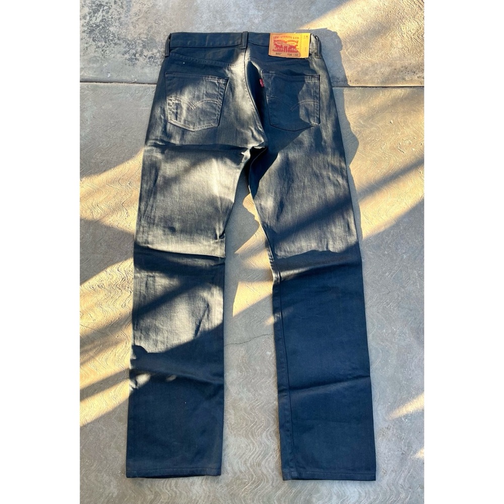 LEVI’S | 501 Waxed Gray Button Fly Straight Denim Jeans 30x32